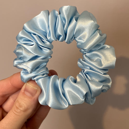 Baby blue small scrunchie